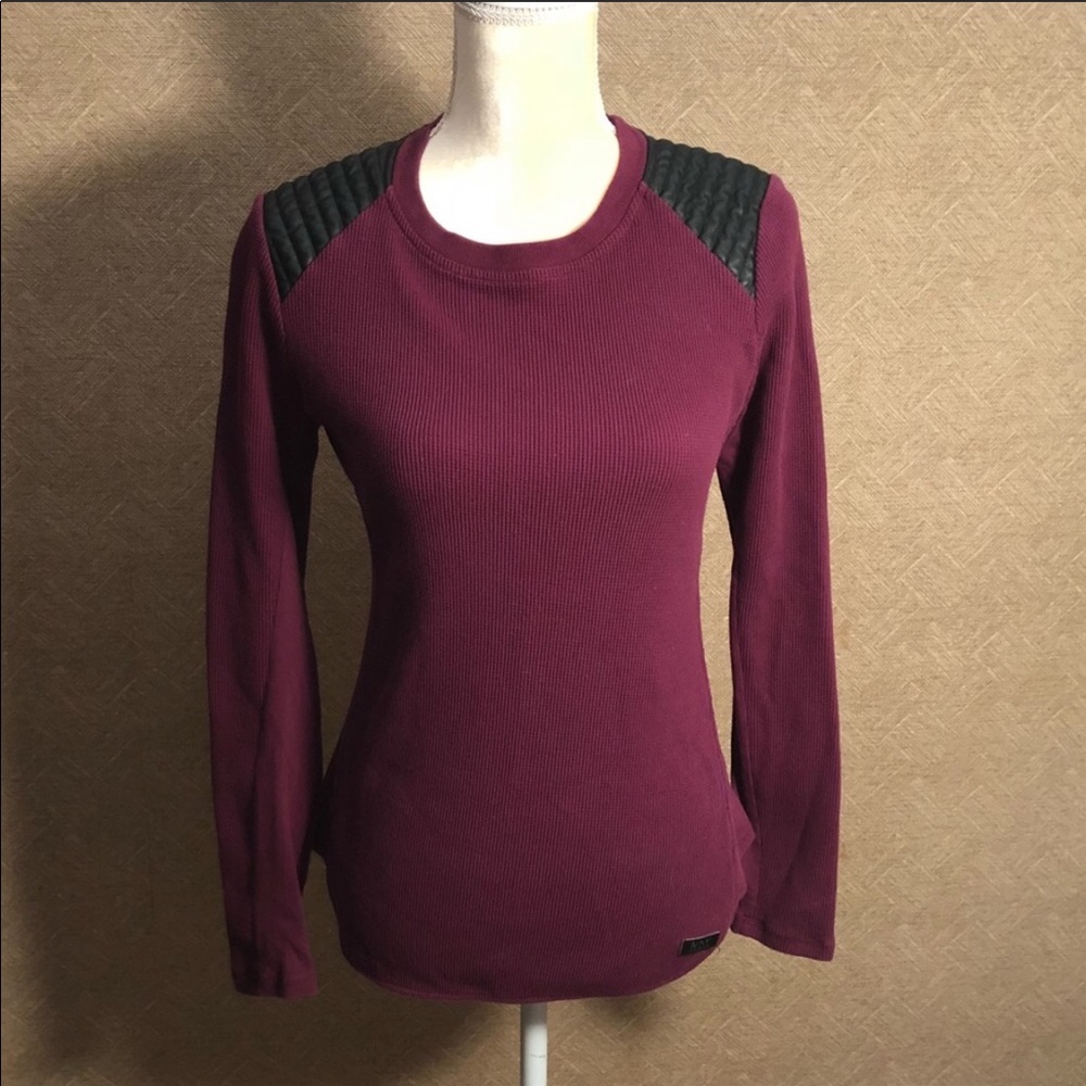 MNY Performance thermal top with vegan leather